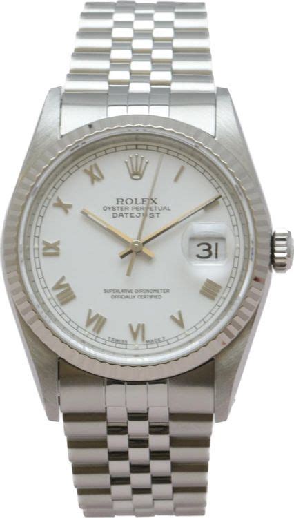 rolex stahl datejust weiss brillanten 36mm|rolex datejust 36mm oyster.